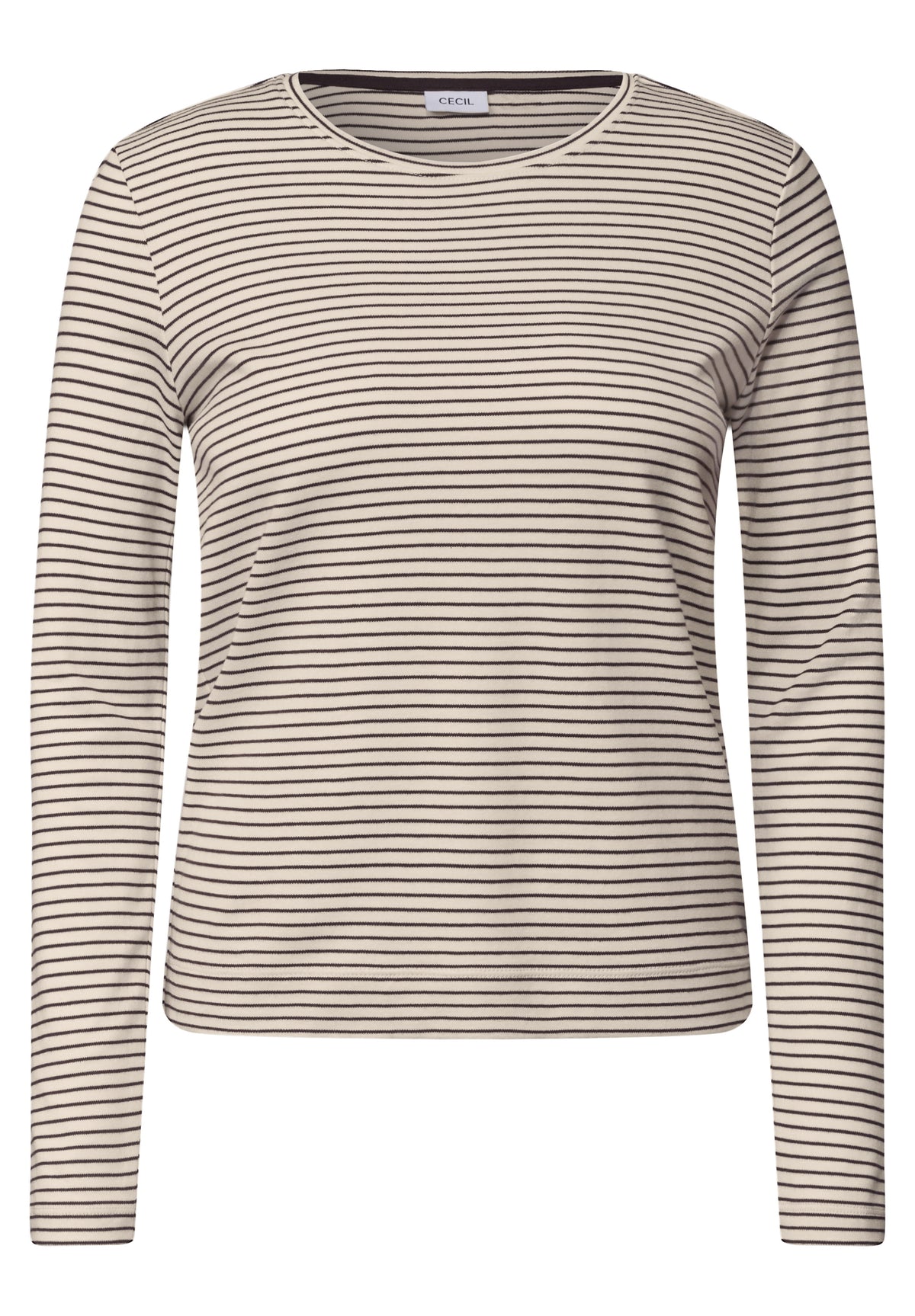 Langarm Shirt mit Rundhals und Streifen von Cecil
