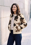 Fake Fur Blouson mit Kuhmuster von Cecil