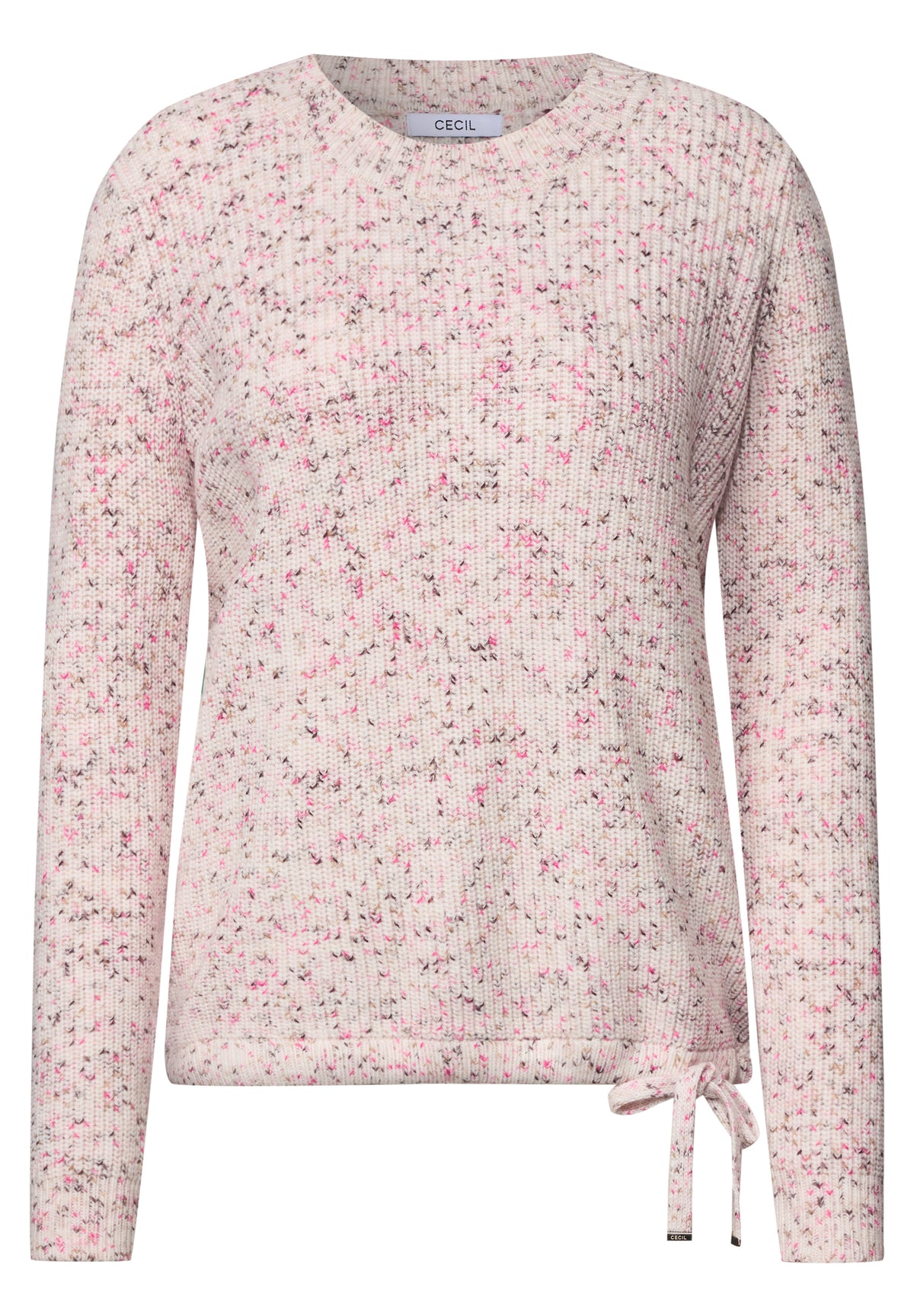 Pullover mit Rundhals und Space Dye Muster von Cecil