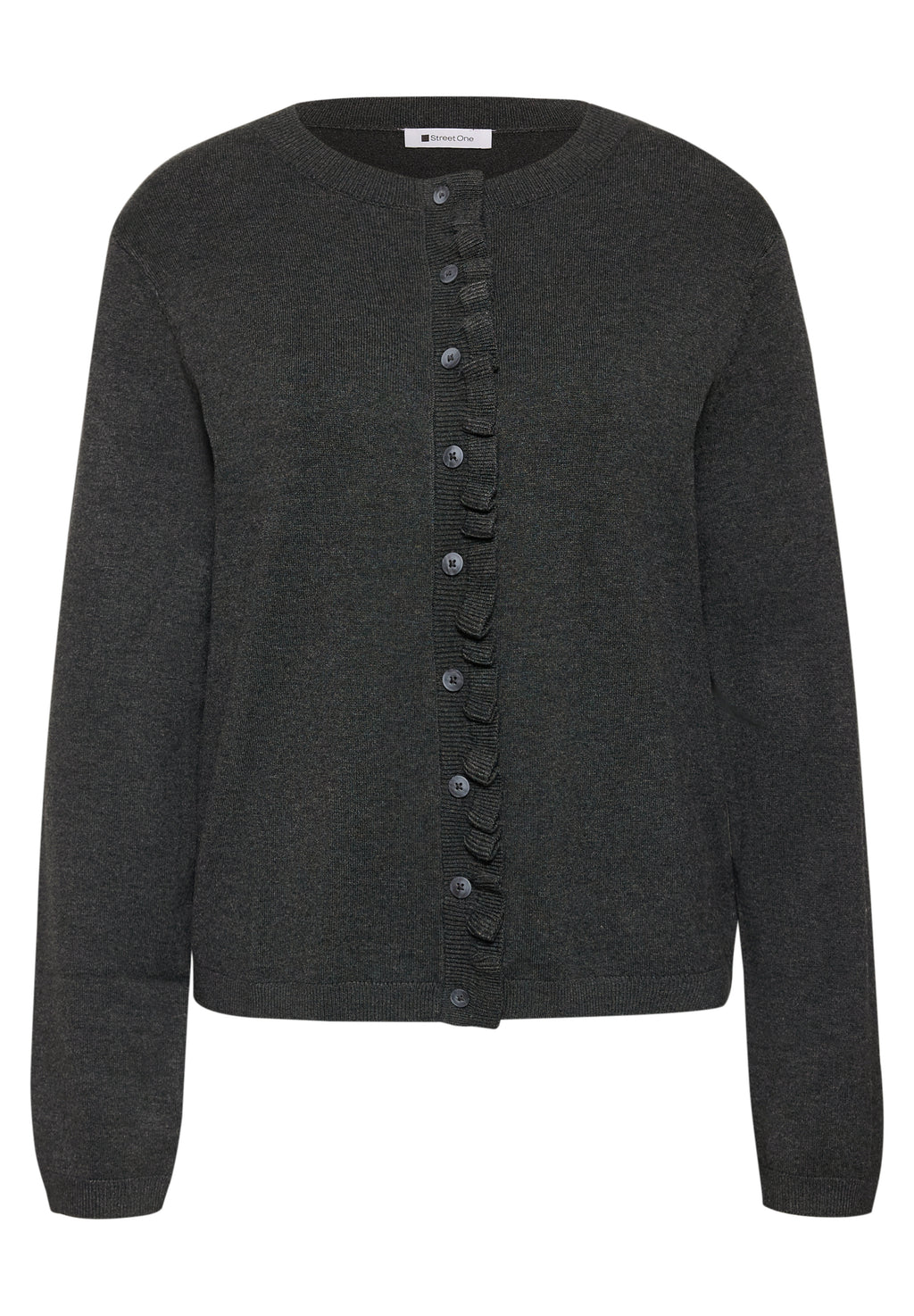 Cardigan mit Rundhals und Rüschendetails von Street One