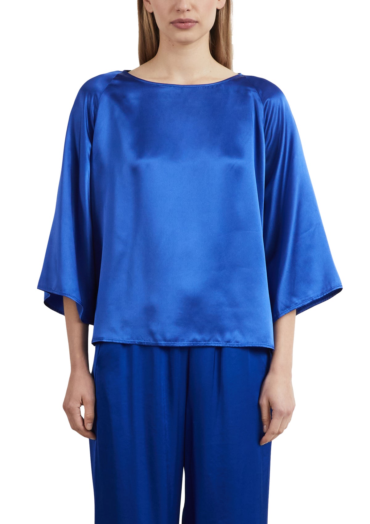 Satin-Bluse mit Raglanärmeln von Comma