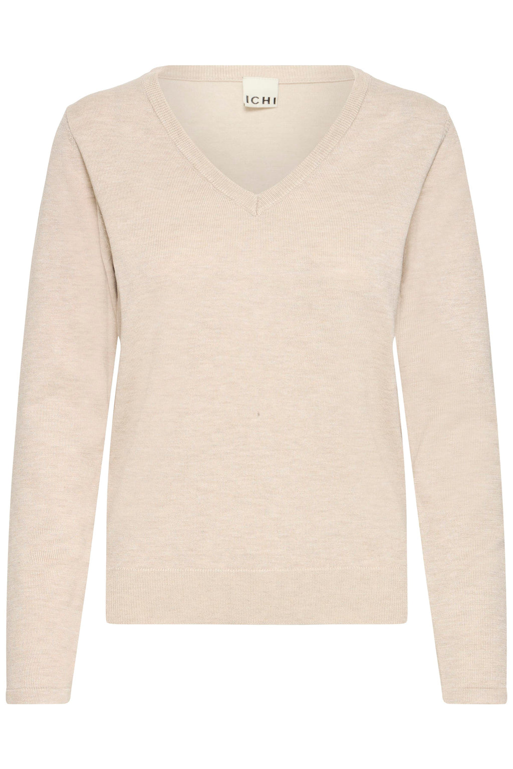 Feinstrick-Pullover mit V-Ausschnitt von ICHI