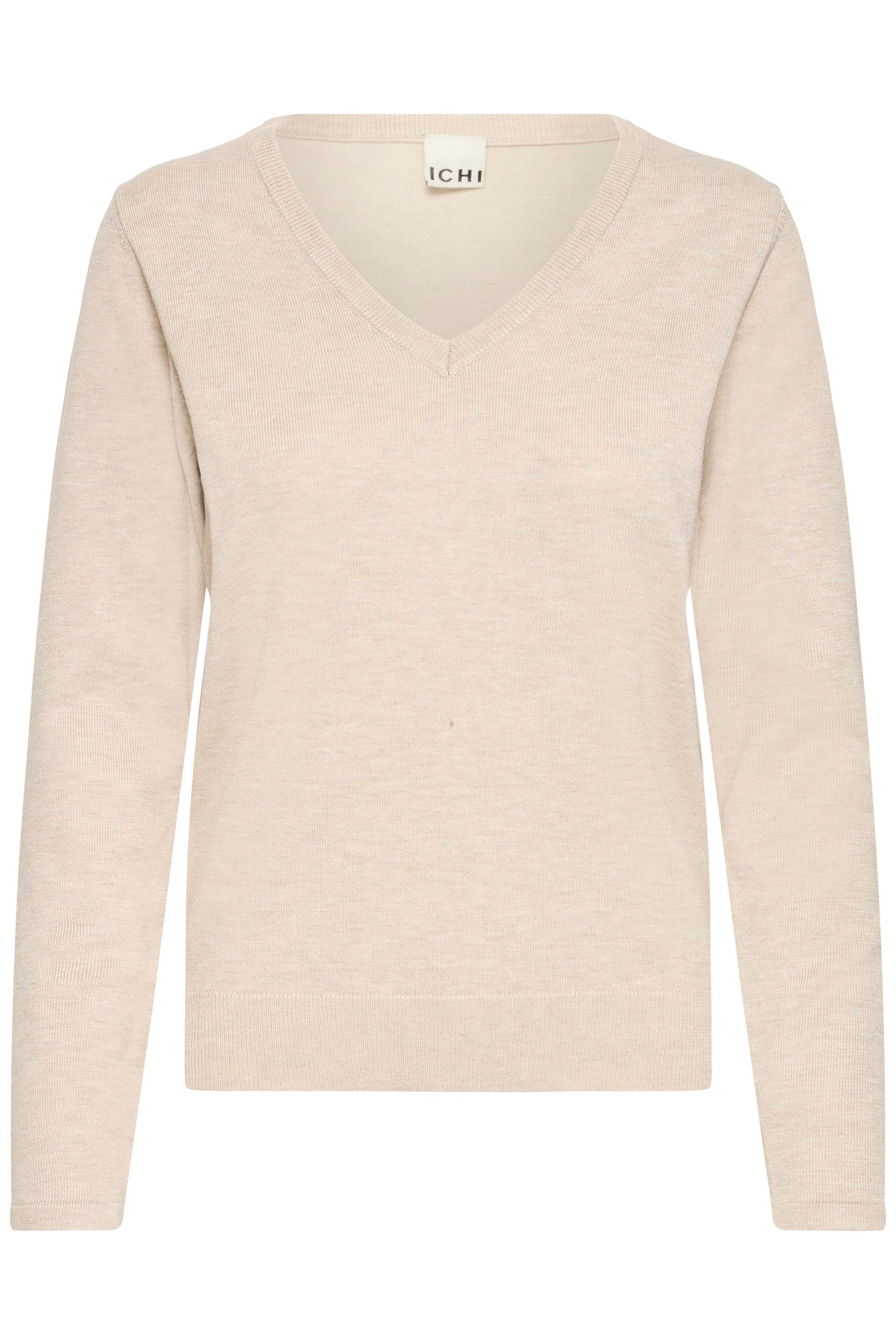 Feinstrick-Pullover mit V-Ausschnitt von ICHI