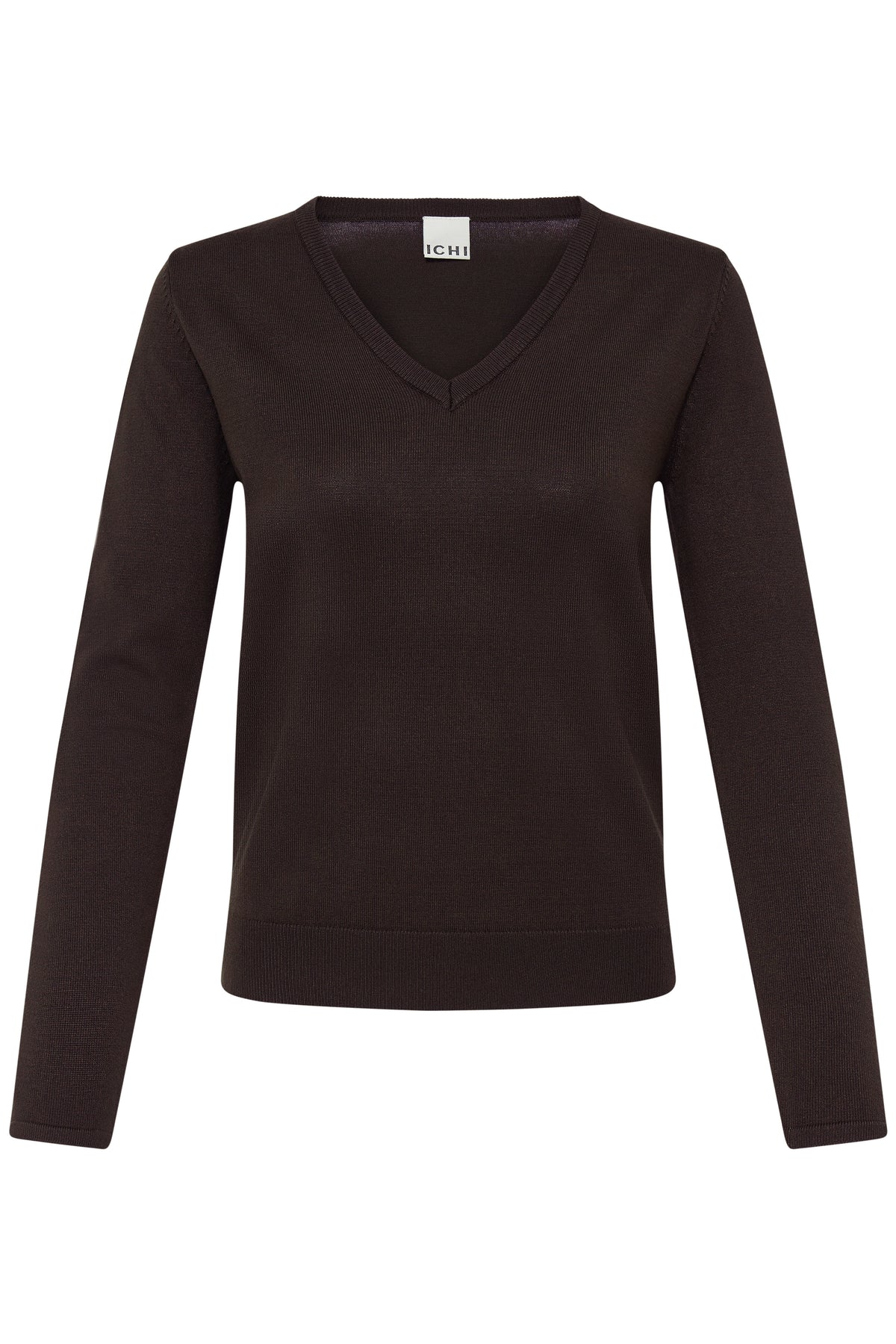 Feinstrick-Pullover mit V-Ausschnitt von ICHI
