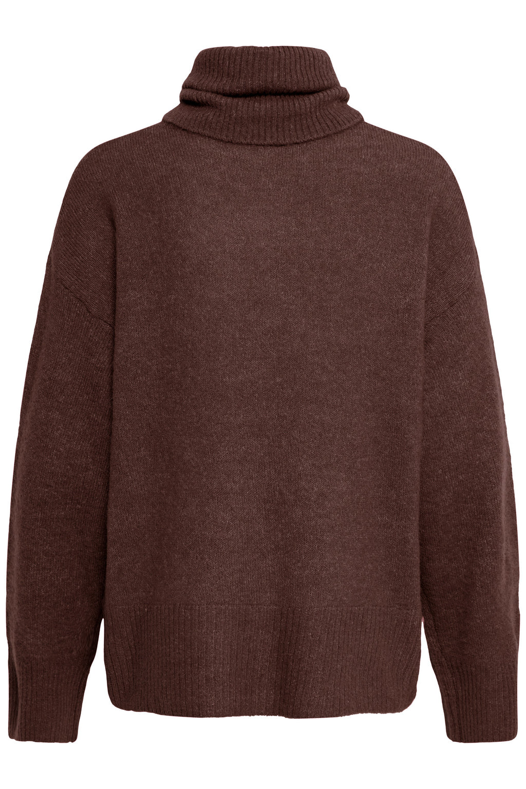 Rollkragenpullover Kamara in Dunkelbraun von ICHI