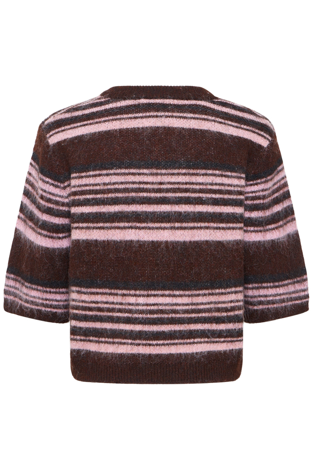 Kurzarm-Strickpullover Allo mit Streifen von ICHI