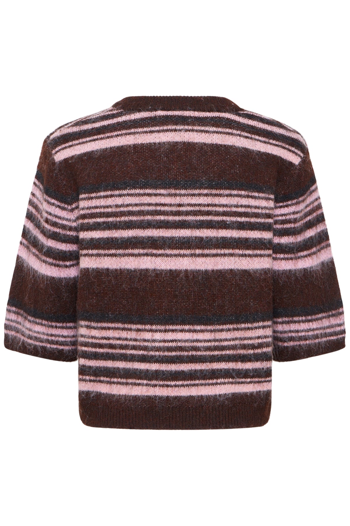 Kurzarm-Strickpullover Allo mit Streifen von ICHI