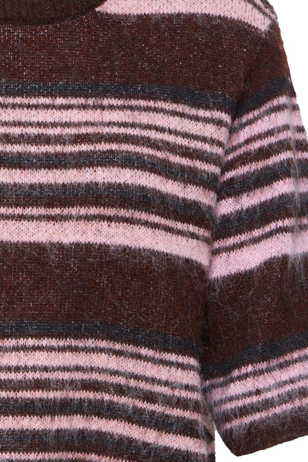 Kurzarm-Strickpullover Allo mit Streifen von ICHI
