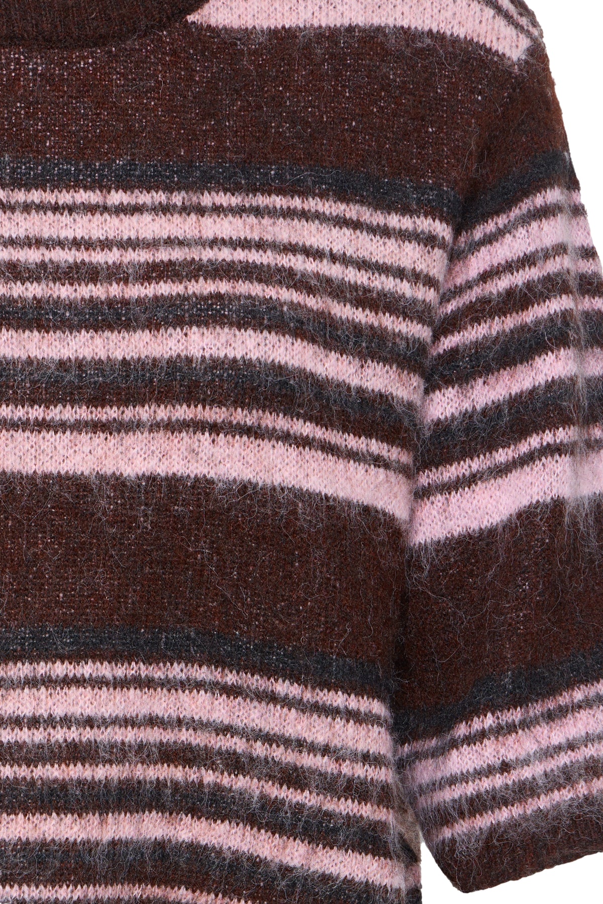 Kurzarm-Strickpullover Allo mit Streifen von ICHI