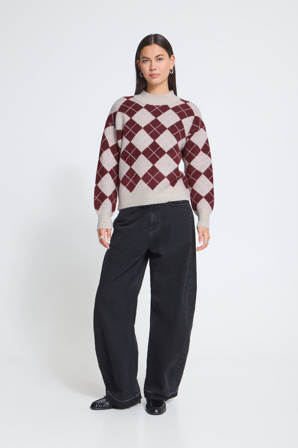 Strickpullover Edeen mit Rautenmuster von ICHI