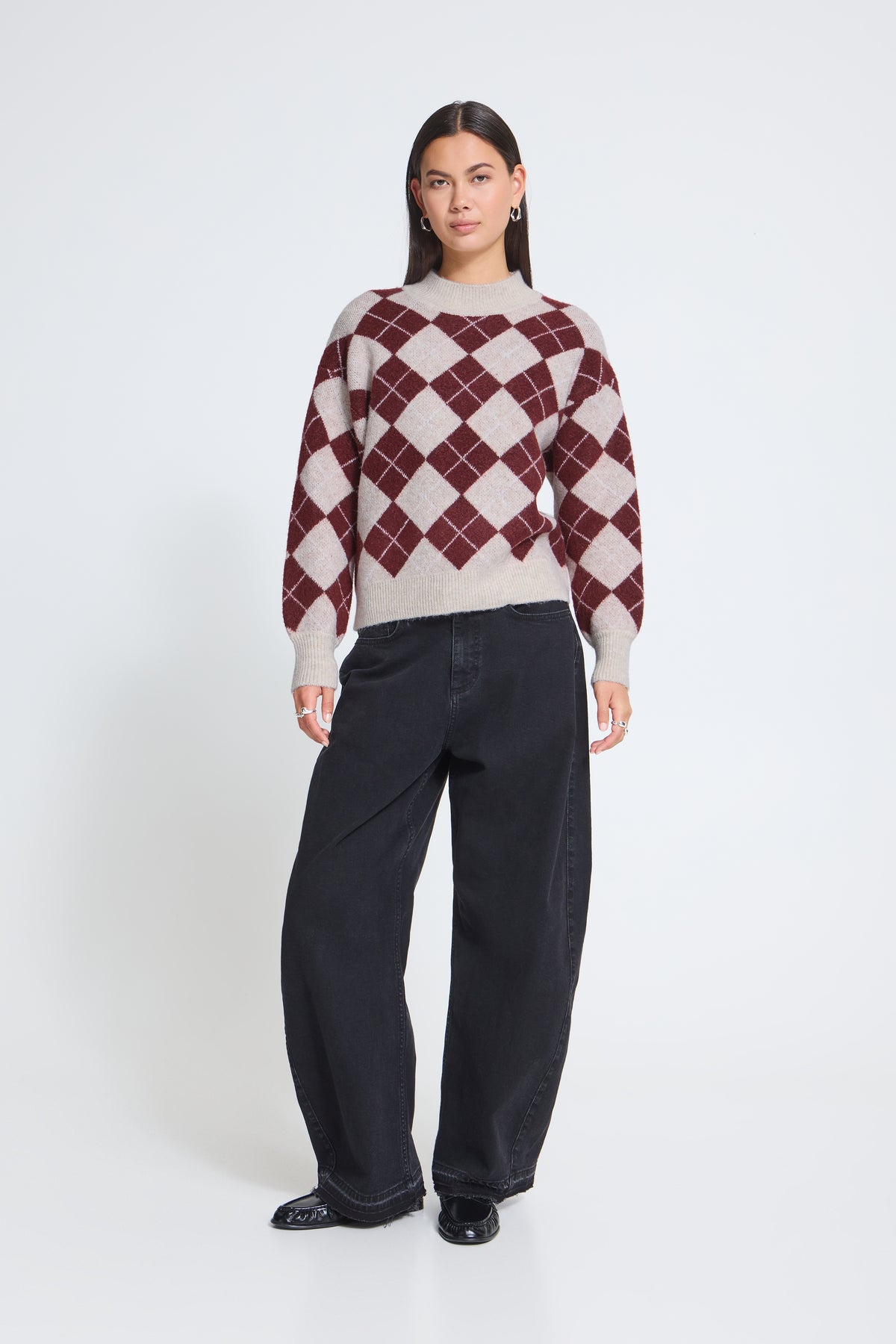 Strickpullover Edeen mit Rautenmuster von ICHI