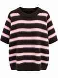 Kurzarmpullover Coll mit Streifen von Gieck
