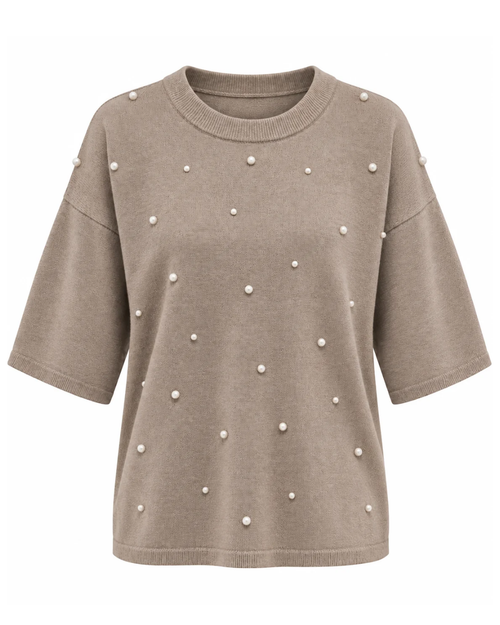 Strickpullover mit Perlen von Street One