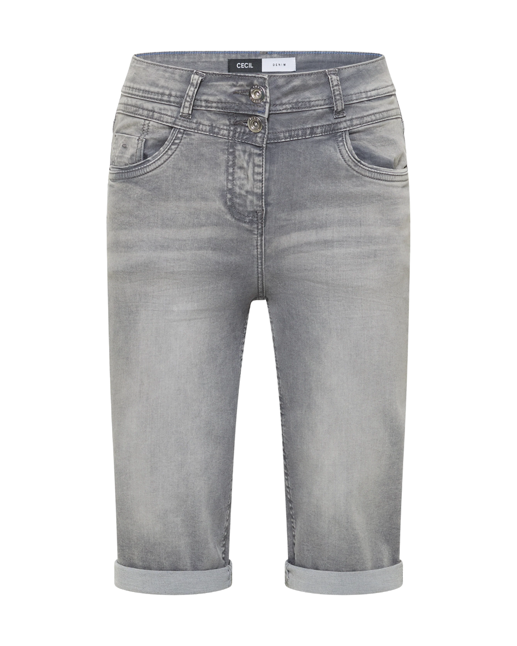 Straight Leg Jeansshorts im Slim Fit