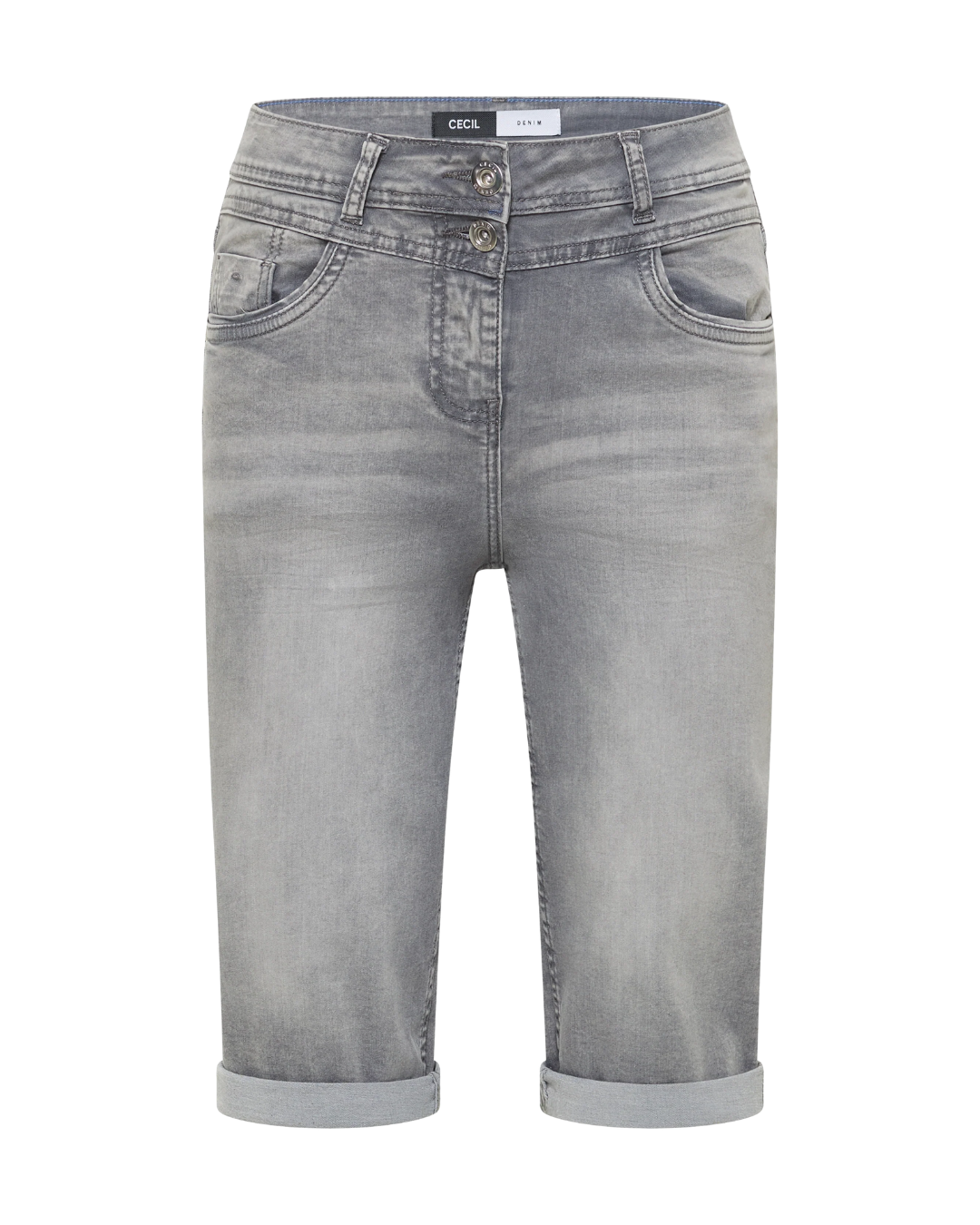 Straight Leg Jeansshorts im Slim Fit
