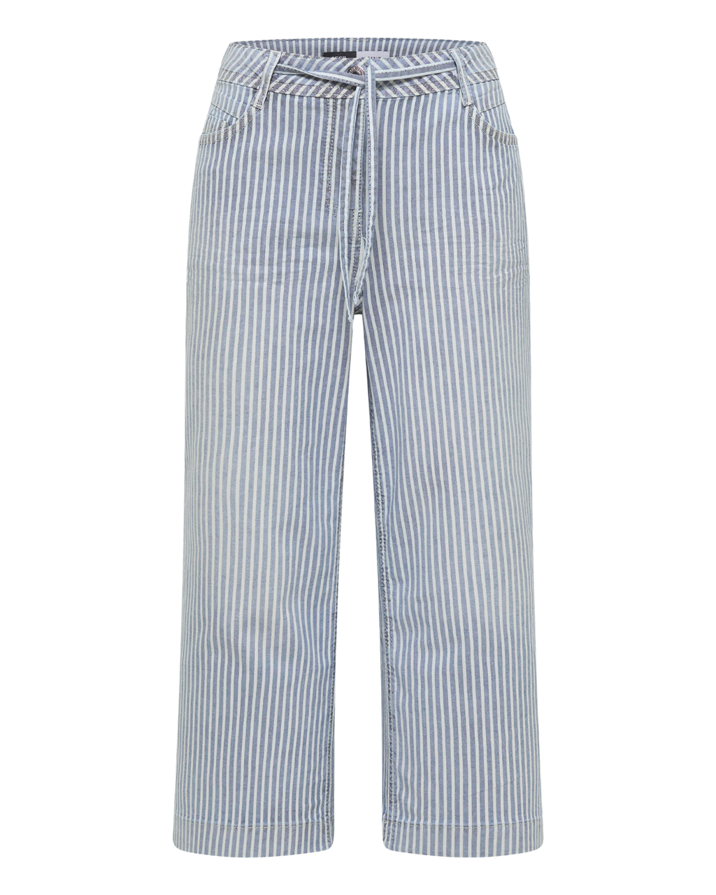 Wide Flared Leg Jeans mit Streifen
