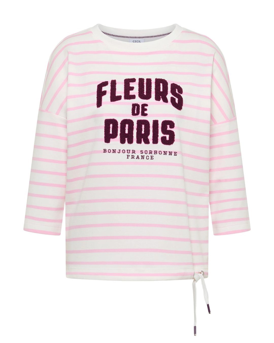 3/4-Arm Shirt mit Wording Artwork