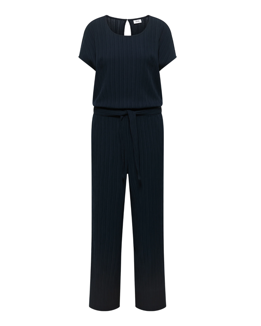 Straight Leg Jumpsuit mit Struktur