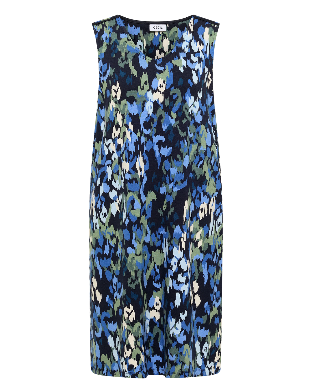 Knielanges Kleid aus Jersey mit Print