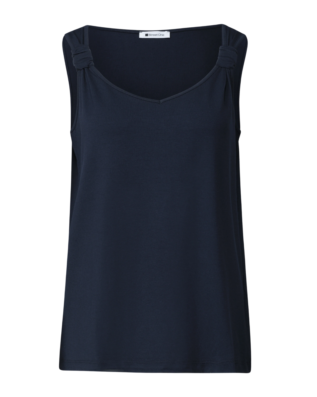 Top mit V-Neck und Knotendetail