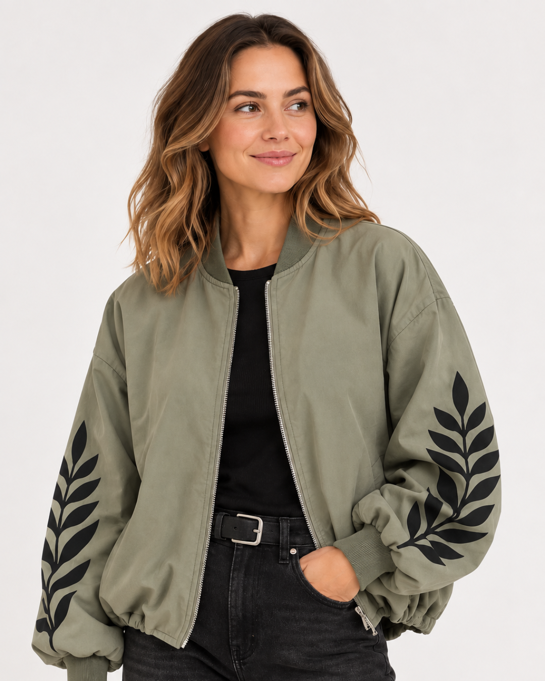 Blouson-Jacke Smila mit floralen Details von Houy Mode