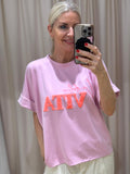 T-Shirt Vita mit 3D-Schriftprint in Rosa von Houy Mode